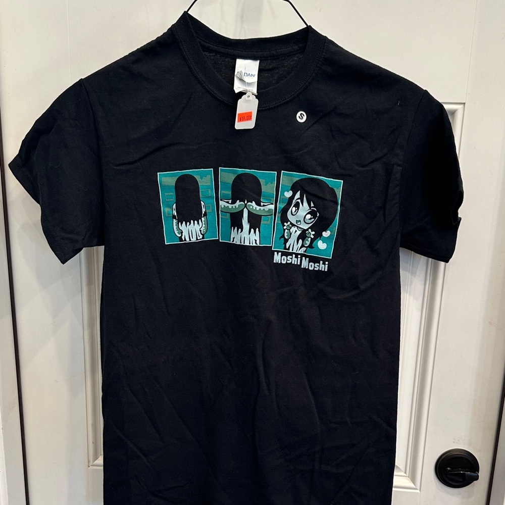 NWT Black Graphic T-Shirt with Anime Design